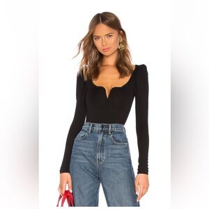 LPA - Sweetheart Bodysuit in Black
